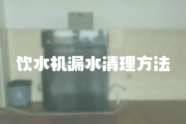 飲水機漏水清理方法