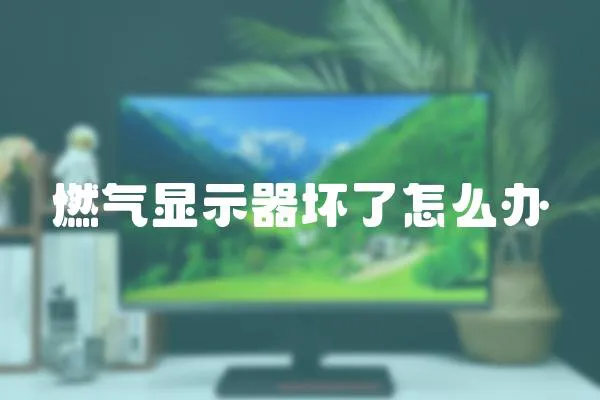 燃?xì)怙@示器壞了怎么辦