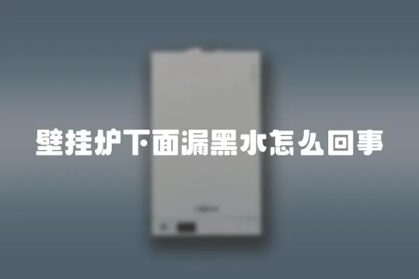 壁掛爐下面漏黑水怎么回事