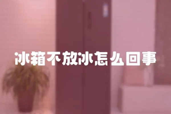 冰箱不放冰怎么回事