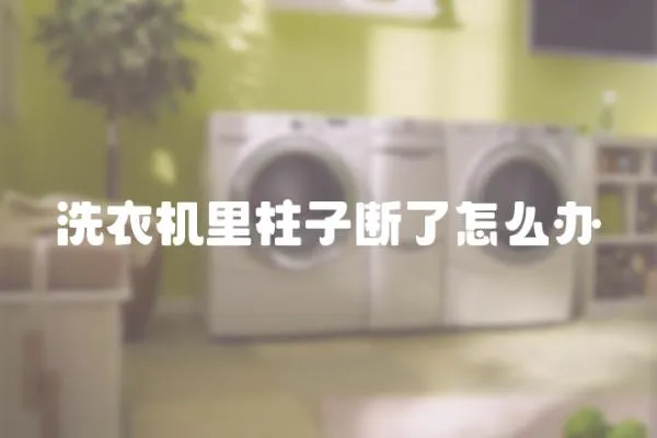 洗衣機里柱子斷了怎么辦