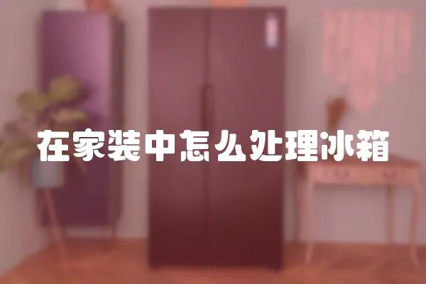 在家裝中怎么處理冰箱