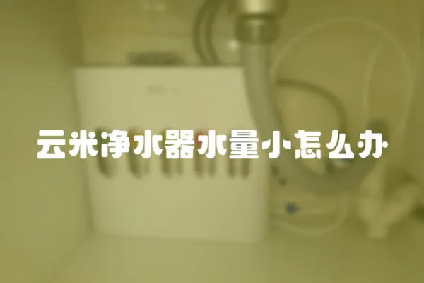 云米凈水器水量小怎么辦