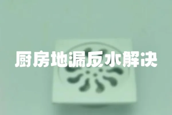 廚房地漏反水解決