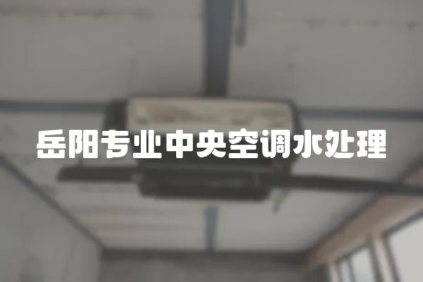 岳陽專業中央空調水處理