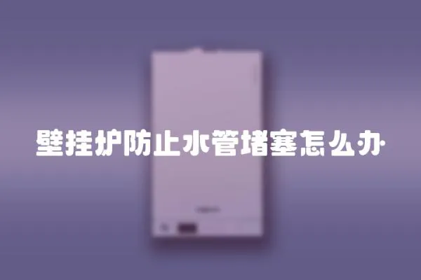壁掛爐防止水管堵塞怎么辦