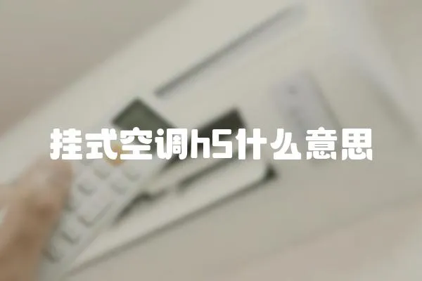 掛式空調h5什么意思