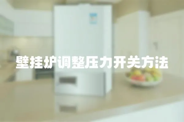 壁掛爐調(diào)整壓力開關(guān)方法
