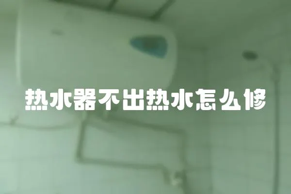 熱水器不出熱水怎么修