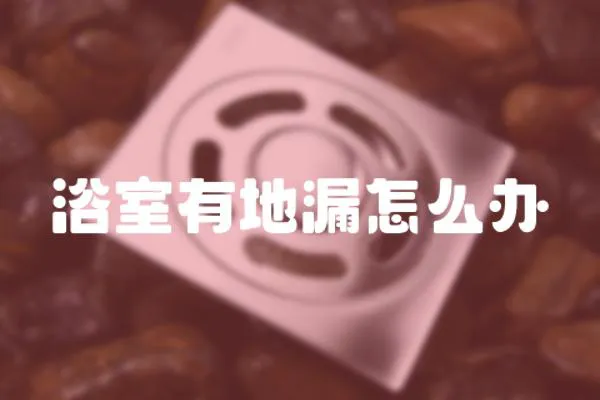 浴室有地漏怎么辦