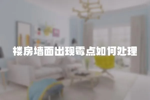 樓房墻面出現(xiàn)霉點如何處理