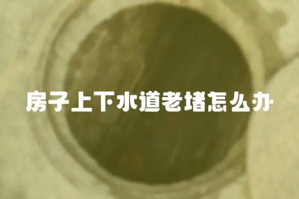 房子上下水道老堵怎么辦