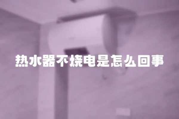 熱水器不燒電是怎么回事