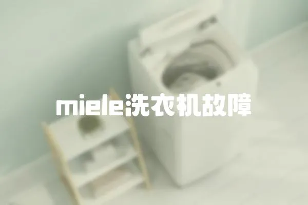 miele洗衣機故障