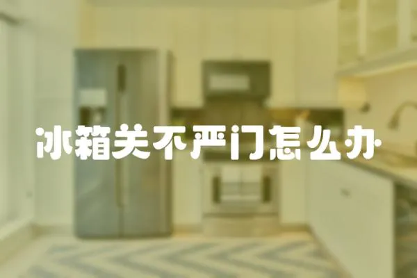 冰箱關不嚴門怎么辦