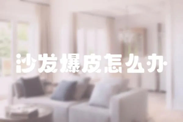 沙發爆皮怎么辦