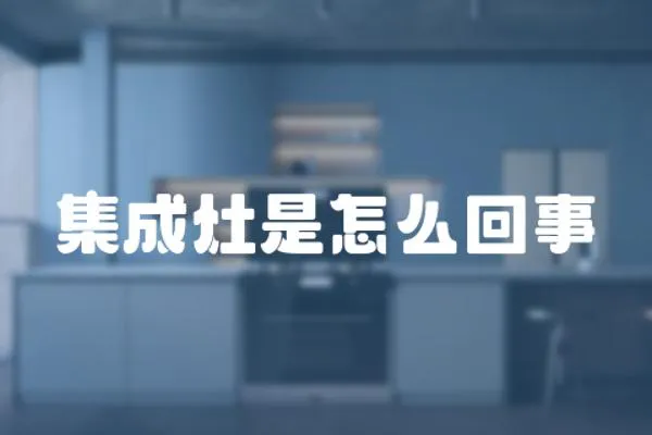 集成灶是怎么回事