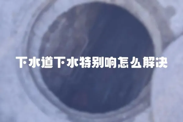 下水道下水特別響怎么解決