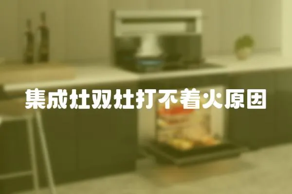集成灶雙灶打不著火原因