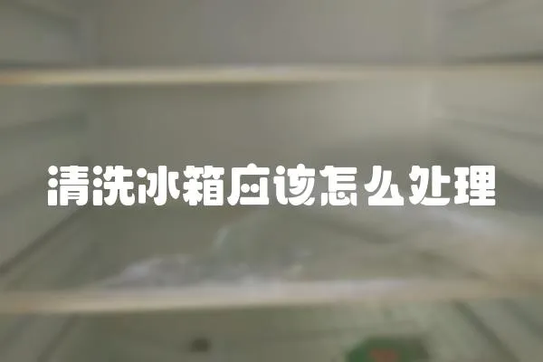 清洗冰箱應(yīng)該怎么處理