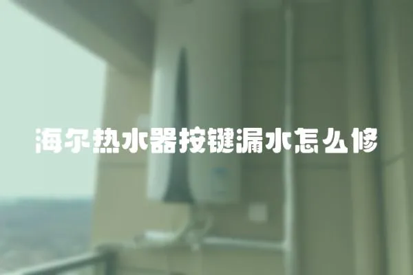 海爾熱水器按鍵漏水怎么修