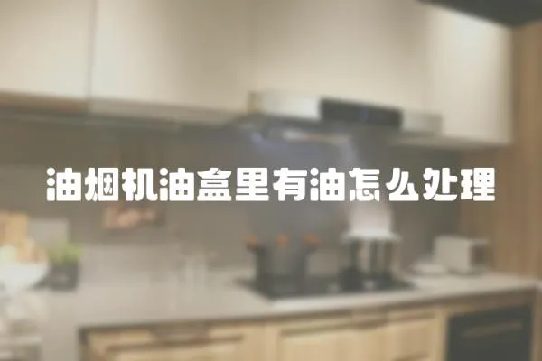 油煙機(jī)油盒里有油怎么處理