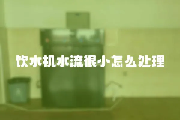 飲水機水流很小怎么處理