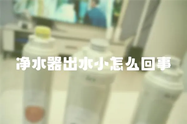 凈水器出水小怎么回事