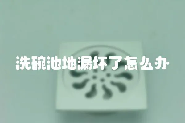 洗碗池地漏壞了怎么辦