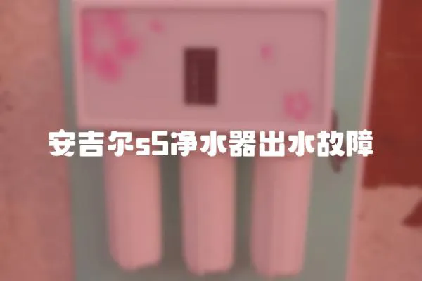 安吉爾s5凈水器出水故障