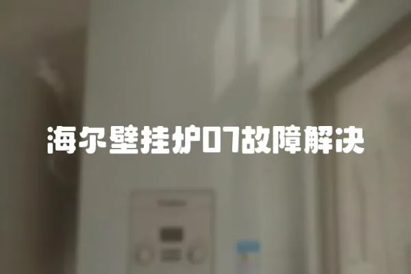 海爾壁掛爐07故障解決