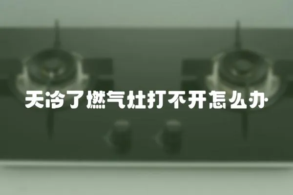 天冷了燃氣灶打不開怎么辦