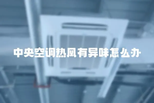 中央空調(diào)熱風有異味怎么辦