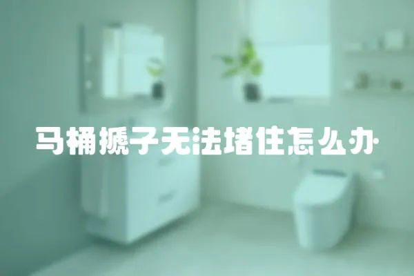 馬桶搋子無法堵住怎么辦