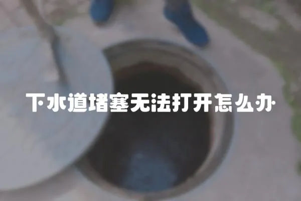 下水道堵塞無法打開怎么辦