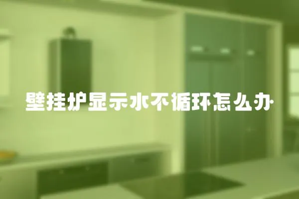 壁掛爐顯示水不循環(huán)怎么辦