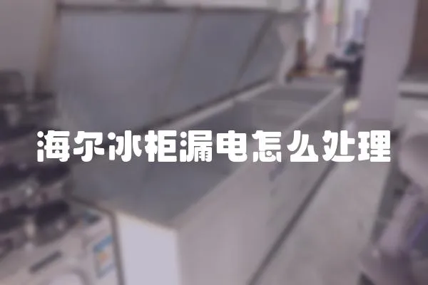 海爾冰柜漏電怎么處理