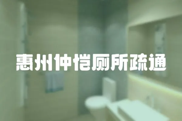 惠州仲愷廁所疏通