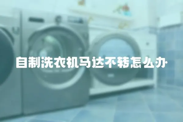 自制洗衣機馬達不轉怎么辦