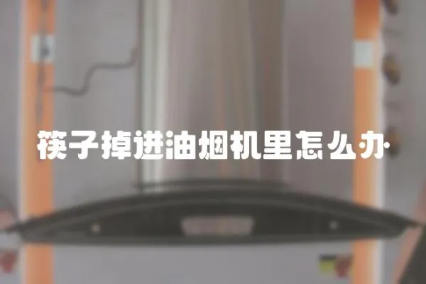 筷子掉進油煙機里怎么辦