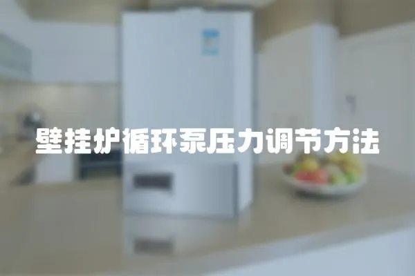 壁掛爐循環泵壓力調節方法