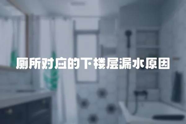 廁所對應(yīng)的下樓層漏水原因
