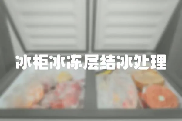 冰柜冰凍層結冰處理