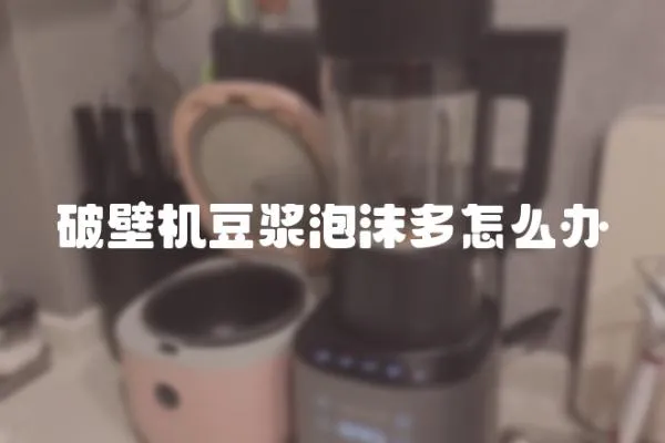 破壁機豆漿泡沫多怎么辦