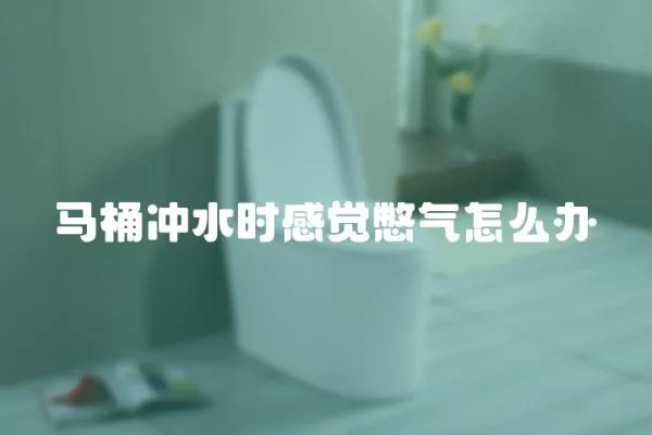 馬桶沖水時感覺憋氣怎么辦
