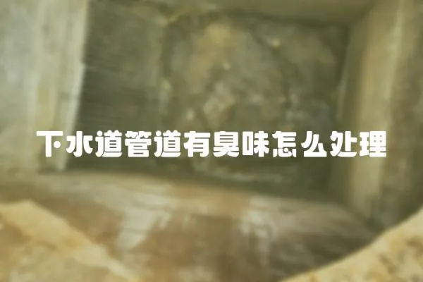 下水道管道有臭味怎么處理