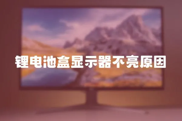 鋰電池盒顯示器不亮原因