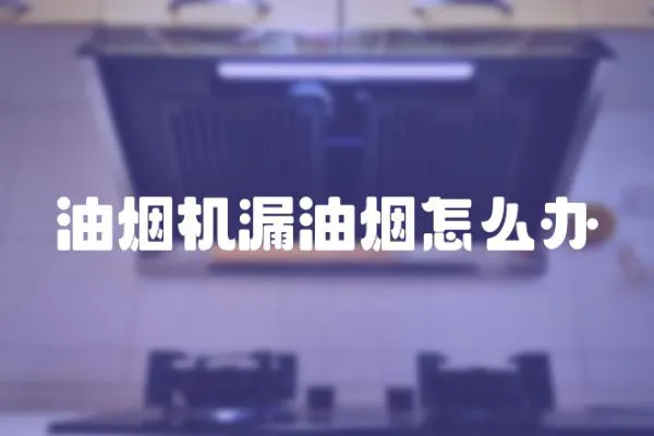 油煙機漏油煙怎么辦