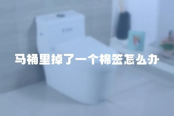 馬桶里掉了一個棉簽怎么辦