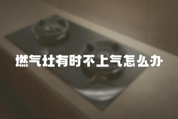 燃?xì)庠钣袝r不上氣怎么辦